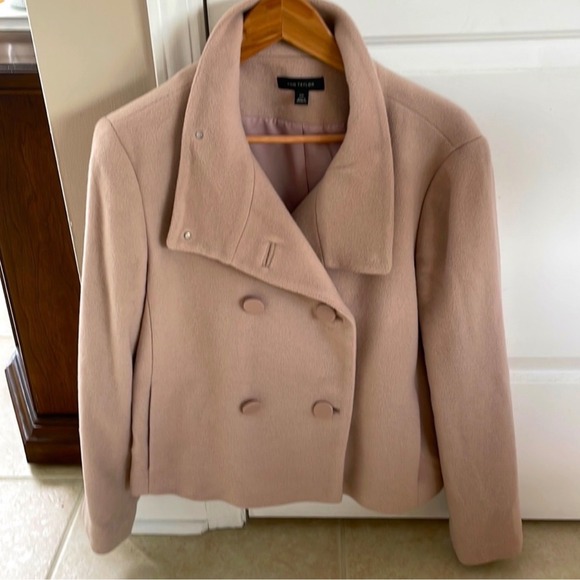 Ann Taylor Blush Color Double Breasted Wool Blend Pea Coat XXL - Picture 3 of 4